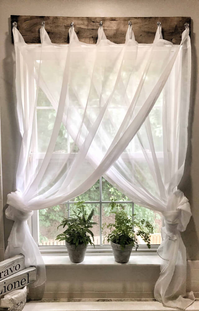 opaque curtains in farmhouse decor room