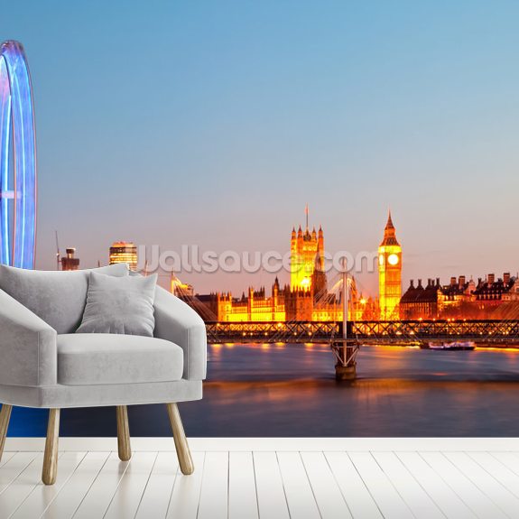 London Eye Panorama Wallpaper Wall Mural Wallsauce UK
