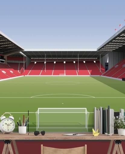 red, white and green sheffield united wallpaper mural called Brammall Lane Football Stadium