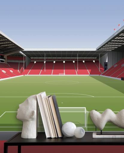 red, white and green sheffield united wallpaper mural called Brammall Lane Football Stadium