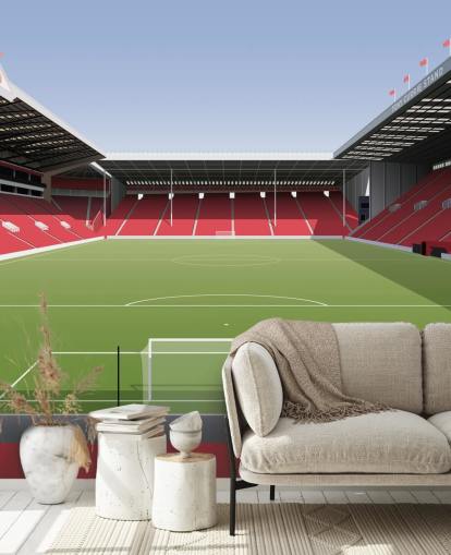 red, white and green sheffield united wallpaper mural called Brammall Lane Football Stadium