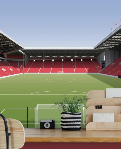 röd, vit och grön Sheffield United tapet väggmålning som heter Brammall Lane Football Stadium
