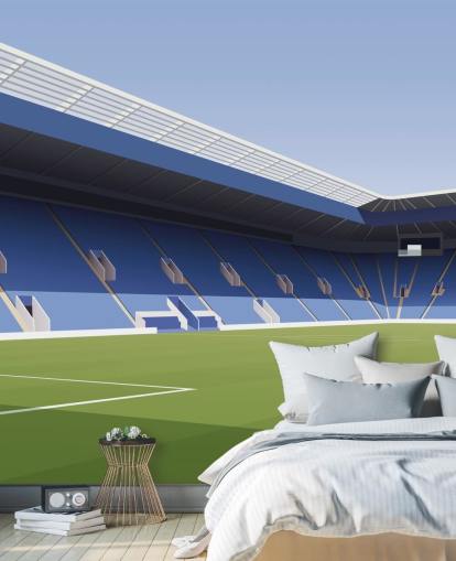 blue and green customisable leicester city wallpaper mural called King Power Stadium Football Stadium for bedrooms