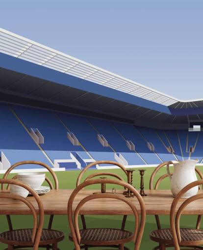 blue and green customizable leicester city wallpaper mural called King Power Stadium Football Stadium for bedrooms