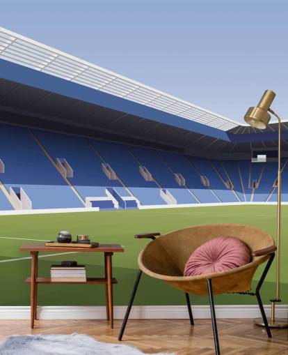 blue and green customisable leicester city wallpaper mural called King Power Stadium Football Stadium for bedrooms