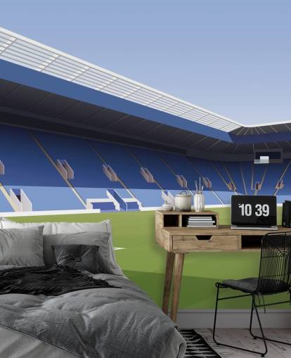 blue and green customisable leicester city wallpaper mural called King Power Stadium Football Stadium for bedrooms