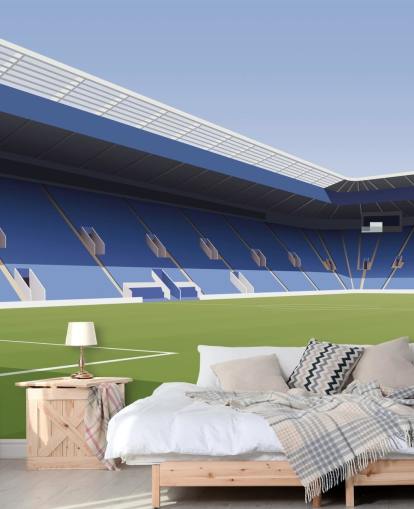blue and green customizable leicester city wallpaper mural called King Power Stadium Football Stadium for bedrooms