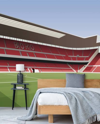 red and green middlesbrough wallpaper mural called Riverside Stadium Football Stadium for bedrooms