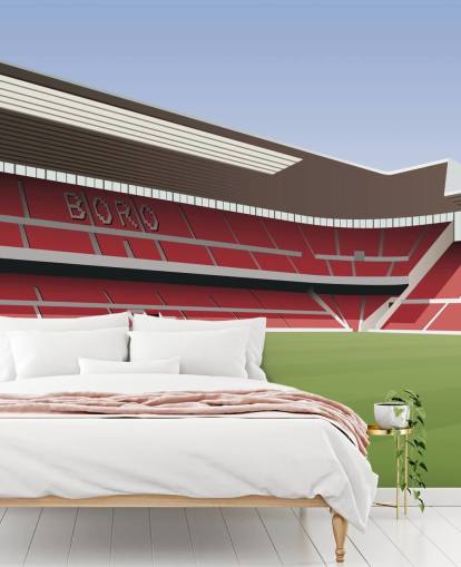 rød og grøn middlesbrough tapetmaleri kaldet Riverside Stadium Football Stadium til soveværelser rød og grøn middlesbrough tapetmaleri kaldet Riverside Stadium Football Stadium til soveværelser