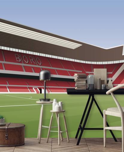 carta da parati murale rossa e verde del Middlesbrough chiamata Riverside Stadium Football Stadium per camere da letto carta da parati murale rossa e verde del Middlesbrough chiamata Riverside Stadium Football Stadium per camere da letto