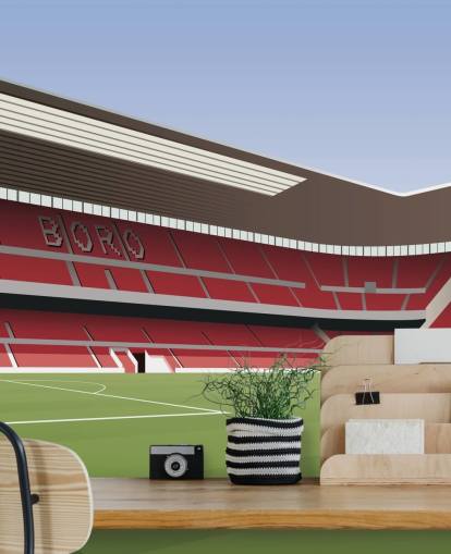 papier peint mural rouge et vert de Middlesbrough appelé Riverside Stadium Football Stadium pour chambres