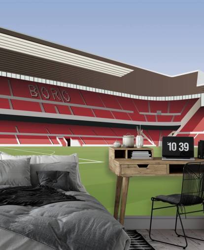 red and green middlesbrough wallpaper mural called Riverside Stadium Football Stadium for bedrooms