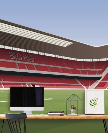 papier peint mural rouge et vert de Middlesbrough appelé Riverside Stadium Football Stadium pour chambres