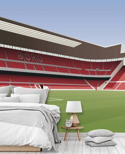 punainen ja vihreä middlesbrough-taustakuvamaalaus nimeltä Riverside Stadium Football Stadium makuuhuoneisiin