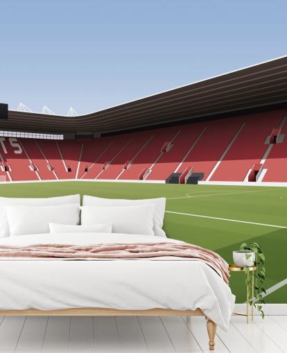 red, white and green customizable Southampton wallpaper mural called St Mary's Stadium Football Stadium for bedrooms red, white and green customizable Southampton wallpaper mural called St Mary's Stadium Football Stadium for bedrooms