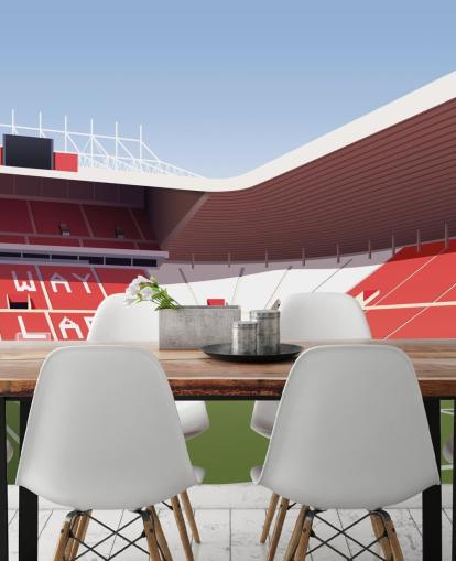 rødt, hvidt og grønt tilpassbart Sunderland tapetmaleri kaldet Stadium of Light Football Stadium til soveværelser og mandshuler rødt, hvidt og grønt tilpassbart Sunderland tapetmaleri kaldet Stadium of Light Football Stadium til soveværelser og mandshuler