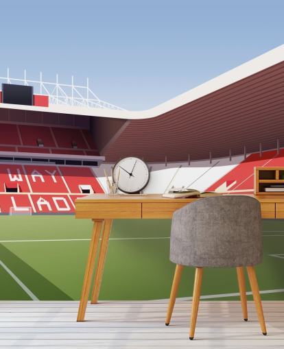 red, white and green customizable Sunderland wallpaper mural called Stadium of Light Football Stadium for bedrooms and man caves red, white and green customizable Sunderland wallpaper mural called Stadium of Light Football Stadium for bedrooms and man caves