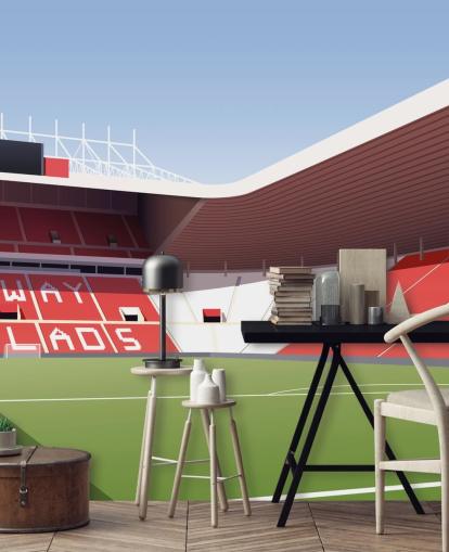 mural de papel pintado personalizable en rojo, blanco y verde del Sunderland llamado Stadium of Light Football Stadium para dormitorios y cuevas de hombres mural de papel pintado personalizable en rojo, blanco y verde del Sunderland llamado Stadium of Light Football Stadium para dormitorios y cuevas de hombres