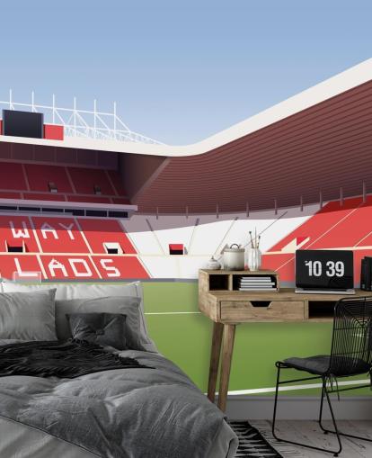 Personalisierbare Sunderland-Tapete in Rot, Weiß und Grün mit dem Titel Stadium of Light Football Stadium für Schlafzimmer und Menschenhöhlen Personalisierbare Sunderland-Tapete in Rot, Weiß und Grün mit dem Titel Stadium of Light Football Stadium für Schlafzimmer und Menschenhöhlen