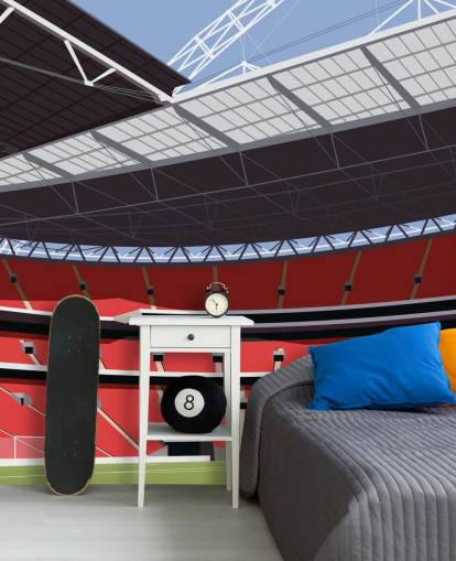 papier peint mural de stade de football rouge et vert appelé stade de Wembley par Matthew J I Wood pour les chambres et les bureaux à domicile papier peint mural de stade de football rouge et vert appelé stade de Wembley par Matthew J I Wood pour les chambres et les bureaux à domicile