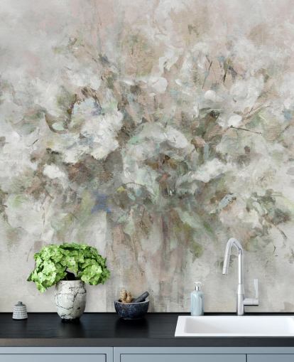 papier peint floral blanc personnalisable appelé Blooming Textures de Carol Robinson pour les salles de bain, les chambres et les salons papier peint floral blanc personnalisable appelé Blooming Textures de Carol Robinson pour les salles de bain, les chambres et les salons