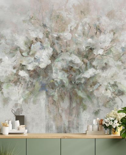 carta da parati murale floreale bianca personalizzabile chiamata Blooming Textures di Carol Robinson per bagni, camere da letto e salotti carta da parati murale floreale bianca personalizzabile chiamata Blooming Textures di Carol Robinson per bagni, camere da letto e salotti