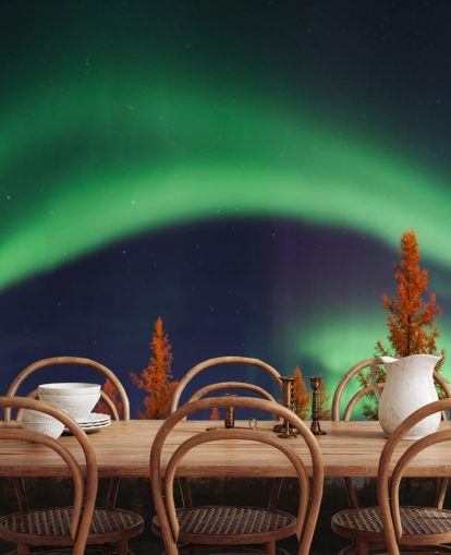 Grøn og blå nordlys Baggrund