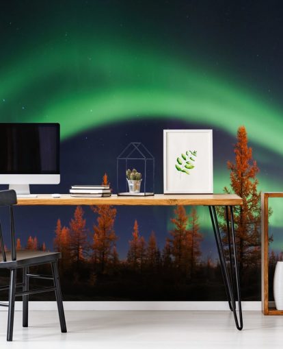 Green and Blue Northern Lights Wallpaper Green and Blue Northern Lights Wallpaper