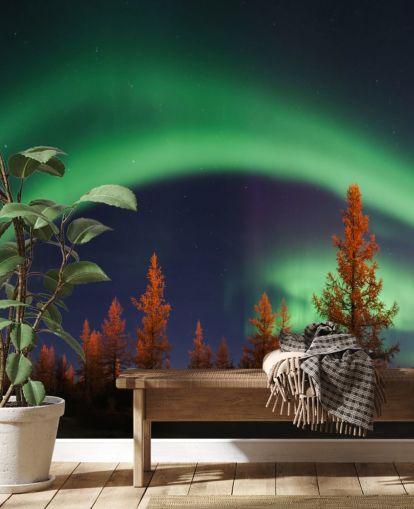 Grön och blå norrsken Bakgrund Grön och blå norrsken Bakgrund