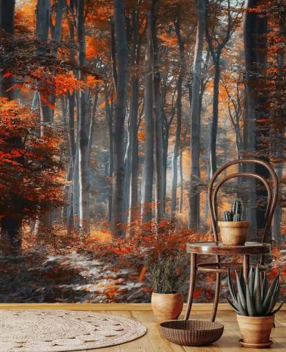 orange tilpasselig skovtapet vægmaleri kaldet Painting Forest af 1x - Artist - Ildiko Neer til soveværelser, stuer og kontorer orange tilpasselig skovtapet vægmaleri kaldet Painting Forest af 1x - Artist - Ildiko Neer til soveværelser, stuer og kontorer
