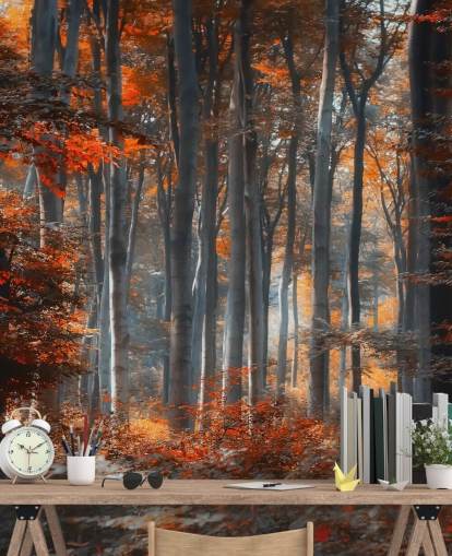 Wandbild „Painting Forest“ von 1x, Motiv: Ildiko Neer, orange, individuell gestaltbar, für Schlafzimmer, Wohnzimmer und Büros