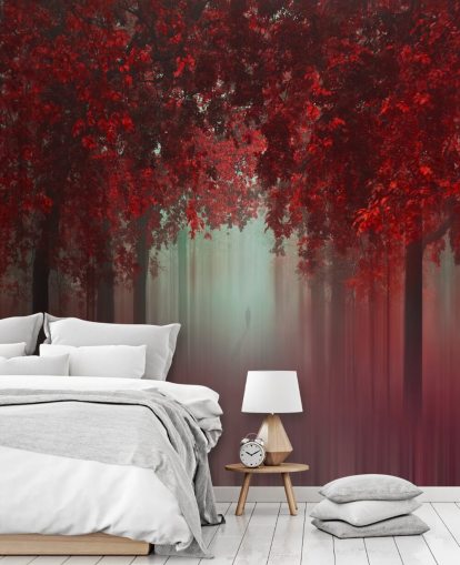 papel pintado rojo personalizado de bosque llamado Out of Love by 1x para comedores o dormitorios papel pintado rojo personalizado de bosque llamado Out of Love by 1x para comedores o dormitorios