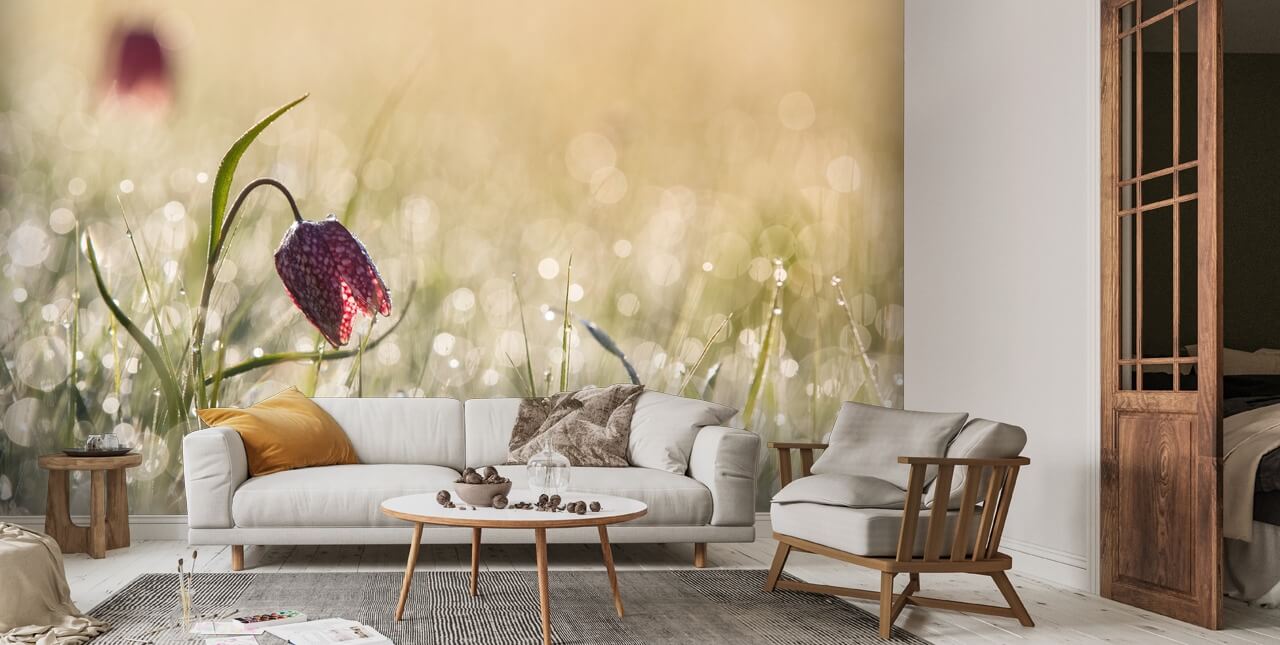 Morning Dew Floral Wallpaper | Wallsauce US