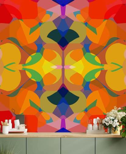Papel de parede colorido arte abstrata