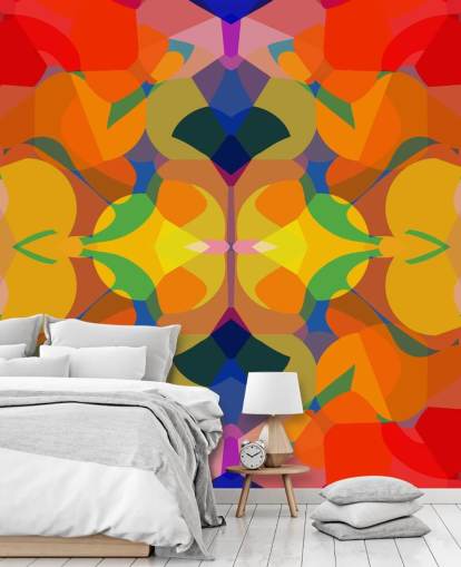 Carta da parati colorata astratta