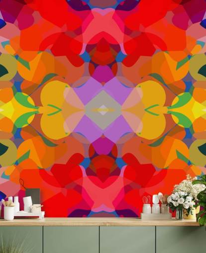 Carta da parati colorata astratta