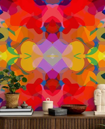Papel de parede colorido arte abstrata