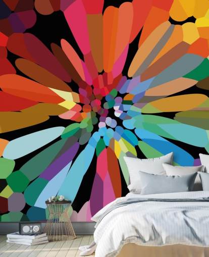 Bunte abstrakte Blumentapete