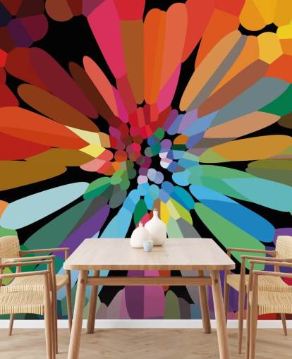 Colorful Abstract Flower Wallpaper