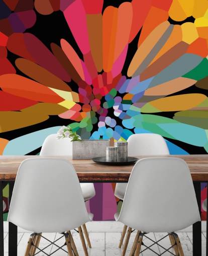 Colorful Abstract Flower Wallpaper