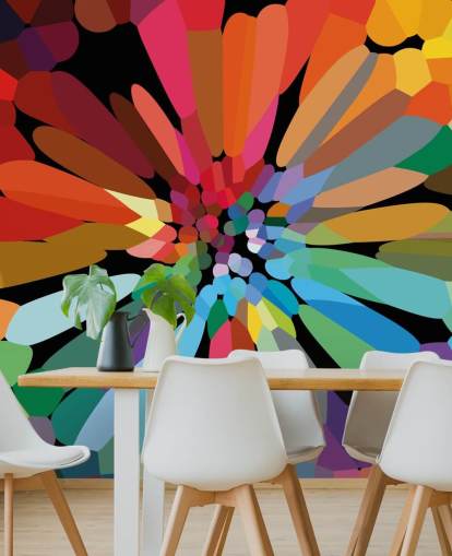 Colorful Abstract Flower Wallpaper