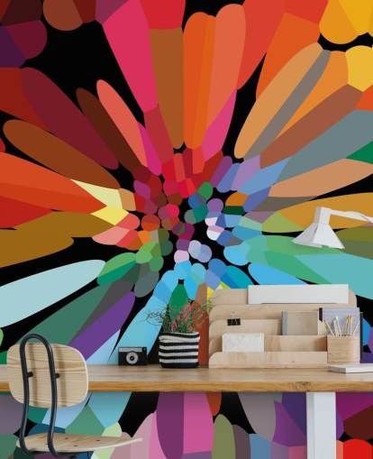 Colorful Abstract Flower Wallpaper