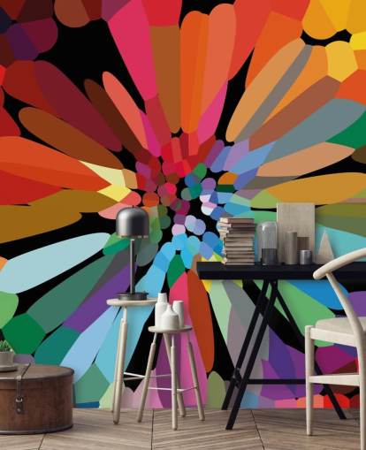 Colorful Abstract Flower Wallpaper