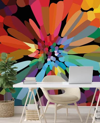 Colorful Abstract Flower Wallpaper