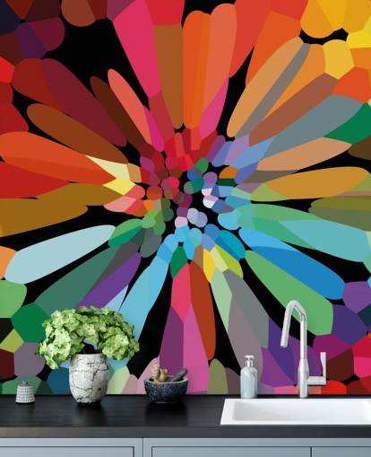 Colorful Abstract Flower Wallpaper