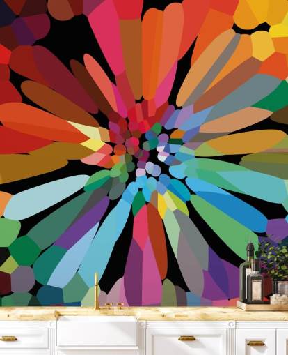 Colorful Abstract Flower Wallpaper