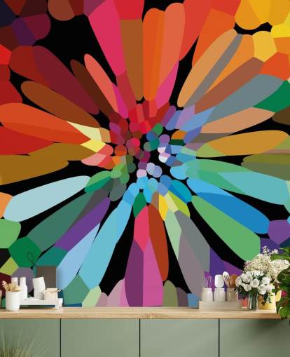 Colorful Abstract Flower Wallpaper