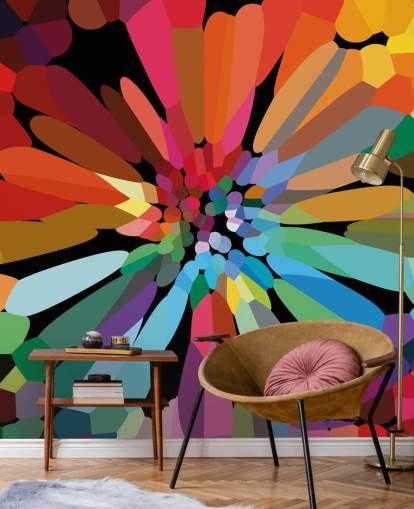 Colorful Abstract Flower Wallpaper