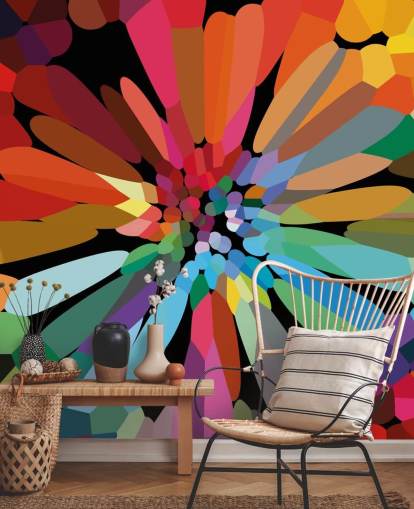 Colorful Abstract Flower Wallpaper Colorful Abstract Flower Wallpaper