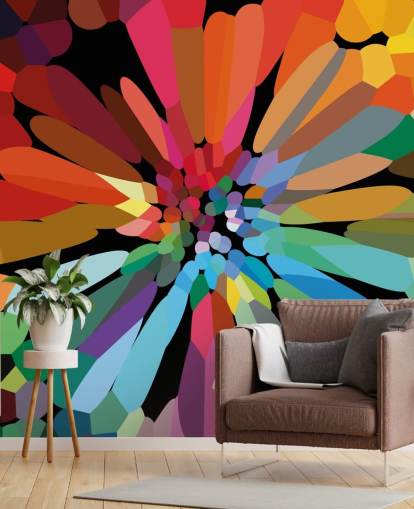 Colorful Abstract Flower Wallpaper